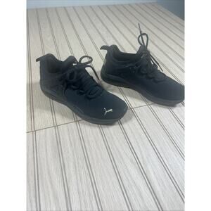 PUMA WOMENS black gold logo ELECTRON 2.0 ATHLETIC SHOES #386260 01 size 7.5